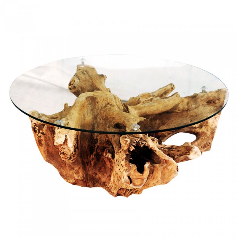 Konferenční stolek Aspire kulatý, teakové dřevo, cena bez skla.