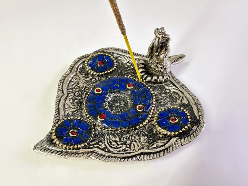 Ganéša na listu modrý