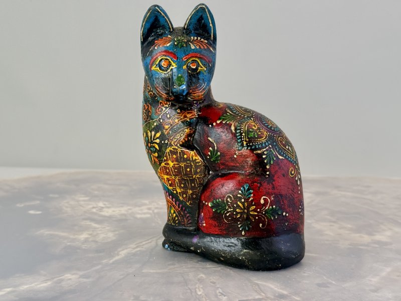 Kočka malovaná Indie 16 cm