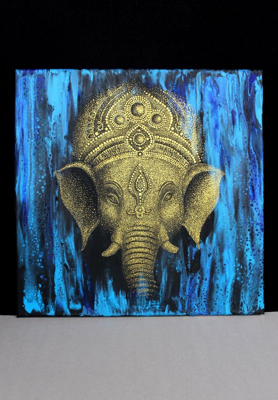 Obraz na plátně Ganéša 40x40 cm