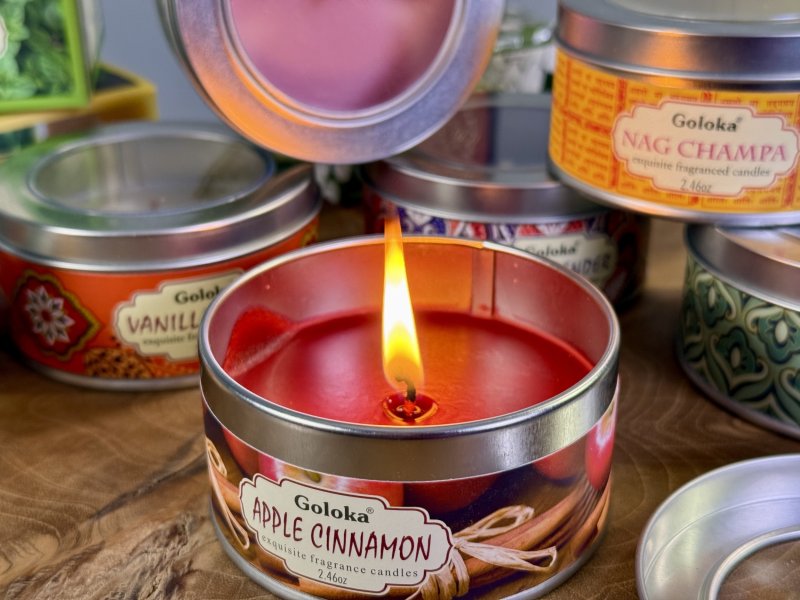 Indická vonná svíčka Jablko-skořice