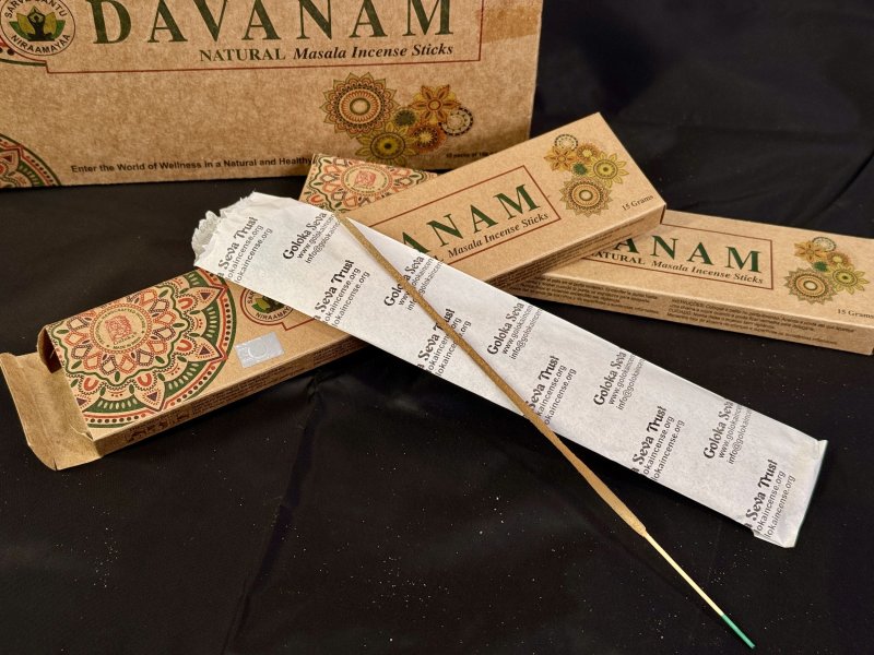 Vonné tyčinky Davanam – organické přírodní tyčinky z Indie